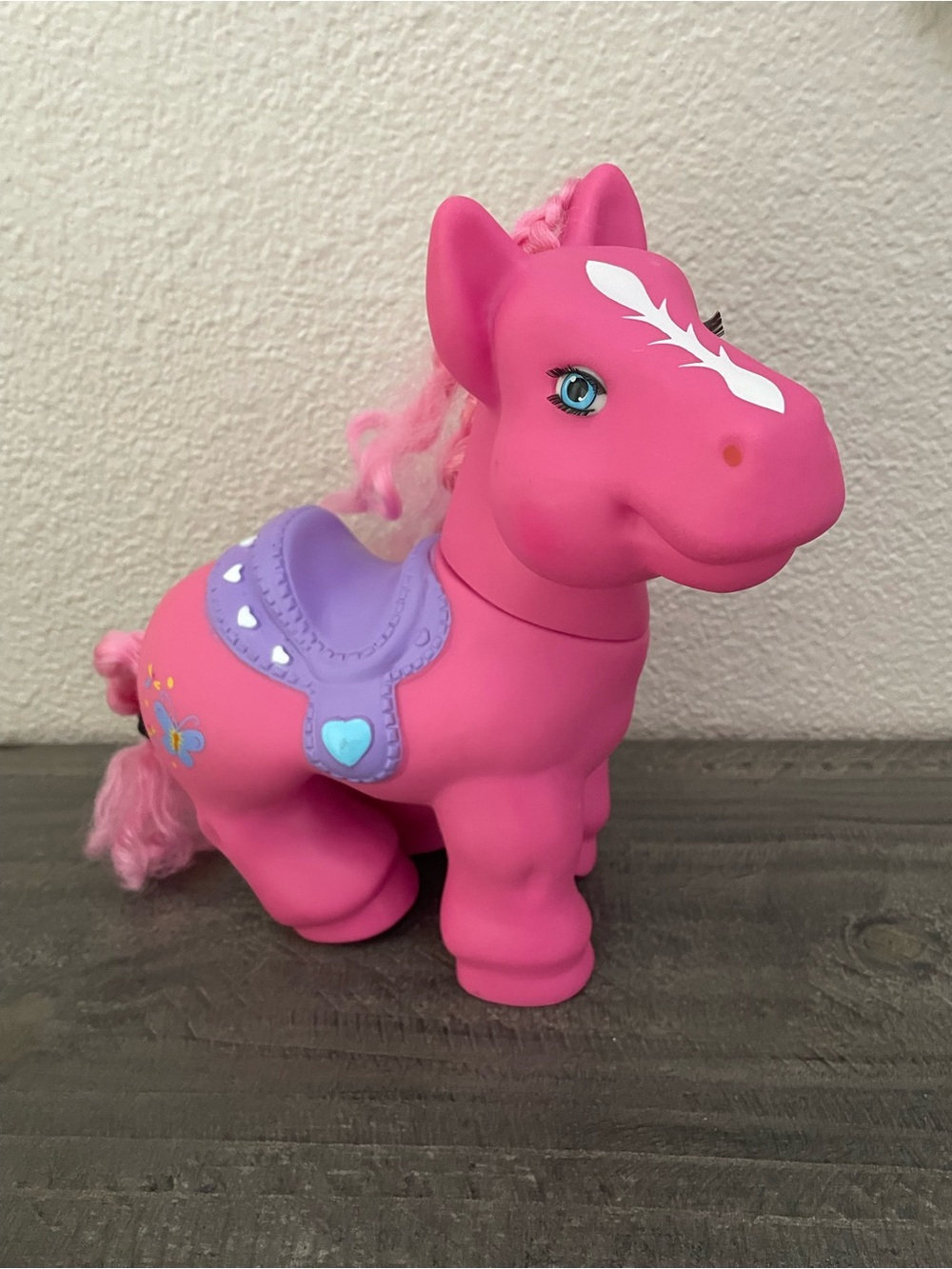 Pink Pony Toy with Purple Saddle - Kids Toys